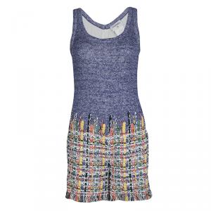 Chanel Multicolor Knit Tweed Sleeveless Romper S