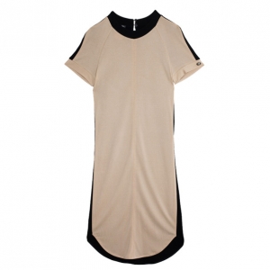 Pre Owned Chanel Monochrome Block Shift Dress S