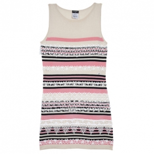 Pre Owned Chanel Resort 2011 Striped Cashmere Dress L 