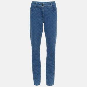 Chanel Indigo Quilted Denim Skinny Jeans M