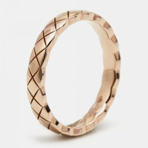 Chanel Coco Crush 18k Rose Gold Ring Size 54