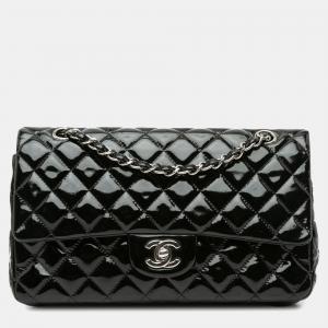 Chanel Black Medium Classic Patent Double Flap