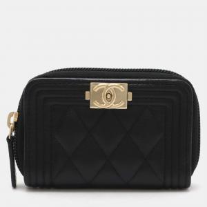 Chanel BOY CHANEL Caviar Leather Coin Case A80602