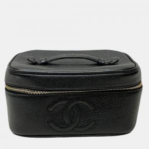 Chanel Black Caviar Vanity Handbag