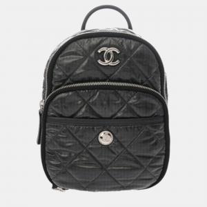 Chanel Neige Collection Backpack Black Nylon
