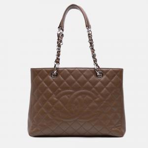 Chanel Brown Caviar Grand Shopping Tote