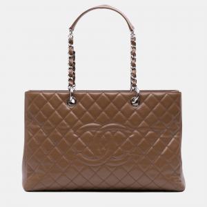 Chanel Brown Caviar Grand Shopping Tote XL