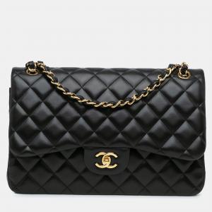 Chanel Black Jumbo Classic Lambskin Double Flap