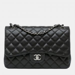 Chanel Black Jumbo Classic Lambskin Double Flap