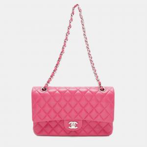 Chanel Pink Medium Classic Lambskin Double Flap