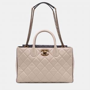 Chanel Brown Quilted Calfskin Portobello Satchel