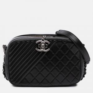 Chanel Black Small Quilted Lambskin Coco Boy Camera Bag