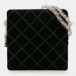 Chanel Black CC Tweed Chain Fantasy Crossbody