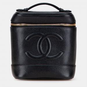 Chanel Black CC Caviar Vanity Bag