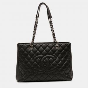 Chanel Black Caviar Grand Shopping Tote