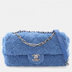 Pre Owned Chanel Medium Terry Cloth Coco Beach Flap Bag