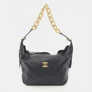 Pre Owned Chanel Matelasse Shoulder Bag Leather Navy