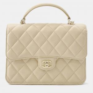 Pre Owned Chanel Chain Shoulder Backpack Mini Matelasse Lambskin Bag