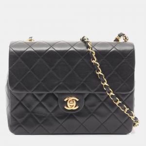 مملوكة مسبقًا Chanel Mini Matelasse 20 Shoulder Bag Lambskin Leather Black