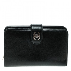 Chanel Black Leather CC Bifold Wallet