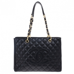 مملوكة مسبقًا Chanel Black Caviar Grand Shopper Tote