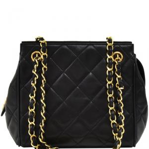 Chanel Black Quilted Lambskin Vintage Shoulder Bag