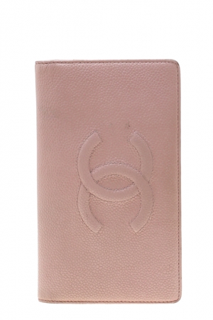 Chanel Blush Pink Caviar Leather CC L Yen Wallet