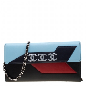 Chanel Multicolor Leather Airline Wallet On Chain