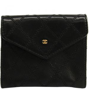 Chanel Black Calfskin Leather Coin Purse 