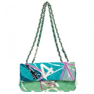 مملوكة مسبقًا Chanel Multicolor Eiffel Tower Quilted Canvas Flap Shoulder Bag