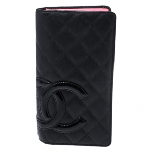 Chanel Black Leather Cambon Ligne Bifold Wallet