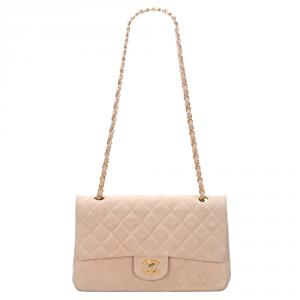 مملوكة مسبقًا Chanel Pink Nubuck Leather Classic Small Double Flap Bag