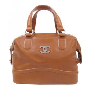 Pre Owned Chanel Brown Leather Country Ride Boston Bag