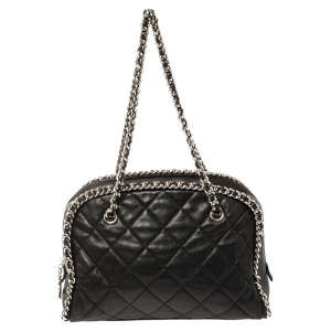 مملوكة مسبقًا Chanel Black Quilted Leather Chain Link Bag