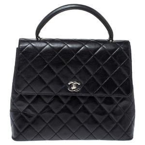 Chanel Black Leather Vintage Kelly Bag