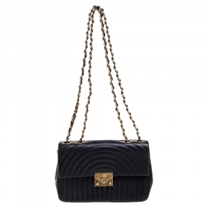 Pre Owned Chanel Black Quilted Leather Classic Flap Bag