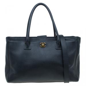مملوكة مسبقًا Chanel Black Caviar Leather Cerf Shopper Tote