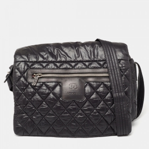 Chanel Black Quilted Nylon Coco Cocoon Messenger Bag
