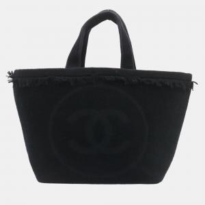 Chanel Black Canvas CC Tote Bag