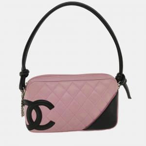 Chanel Pink Leather Cambon Ligne Shoulder bag