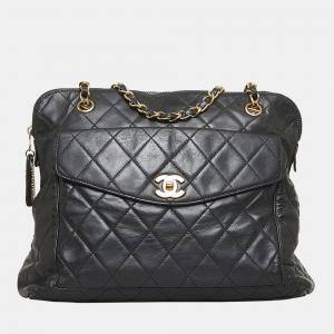 Chanel Black Vintage Caviar Leather CC Shoulder Bag