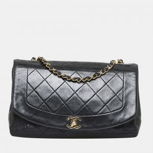 Chanel Black Small Lambskin Diana Flap