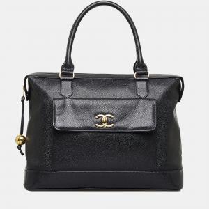 Chanel Black CC Caviar Tote