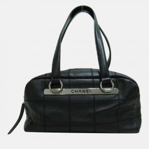 Chanel Black Choco Bar Wild Stitch Handbag