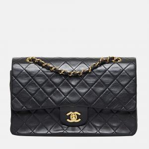 Chanel Black Leather Medium Classic Double Flap Bag