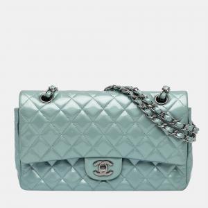 Chanel Green Medium Classic Patent Double Flap