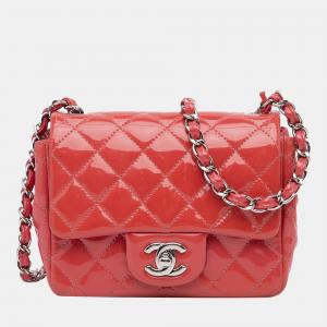 Chanel Red Classic Patent Single Flap