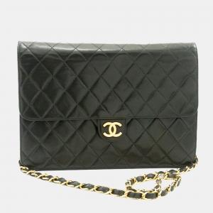 Chanel Black Leather Single Flap Bag