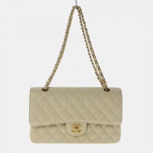 Chanel Beige Leather Classic Double Flap bag