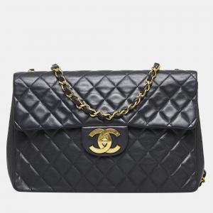 Chanel Black Maxi Classic Lambskin Single Flap